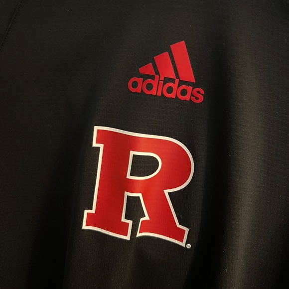 Rutgers Adidas Hoodie – Black Heat.RDY Primeblue, Size M - Picture 4 of 7